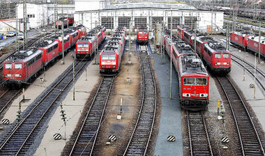 Rangierbahnhof Mannheim während des Lokführerstreiks im November...