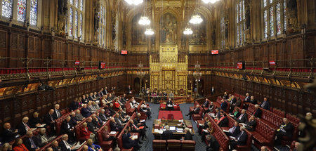 Das britische Oberhaus (House of Lords) in London bei der gepfle