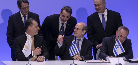 Die Energieminister Zyperns, Georgios Lakkotrypis, Griechenlands...