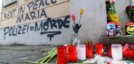 Gedenken an die von der Polizei erschossene Maria B. am 27. Janu...