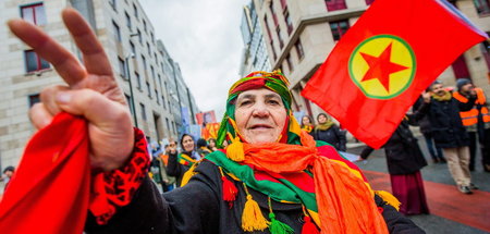 Proteste gegen die türkische Regierung in Brüssel am 17. Novembe...