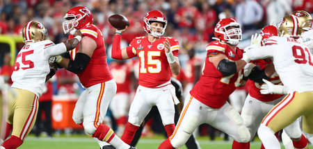 Wirft Pässe von gnadenloser Präzision: Quarterback Patrick Mahom...