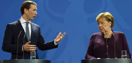 Dissens zwischen Wien und Berlin: Sebastian Kurz und Angela Merk...