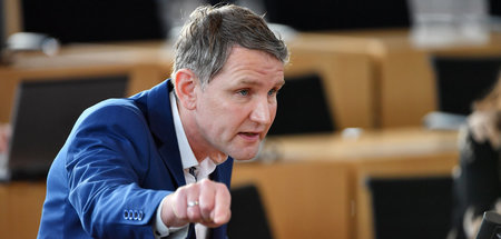 Hat Freunde, die Geld übrig haben: Björn Höcke im Plenarsaal des