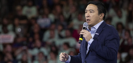 Aus dem Rennen: Andrew Yang bei einem Wahlkampfauftritt in New H