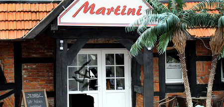 Rückfront des Restaurants in Syke am Donnerstag: Laut Polizei hi...
