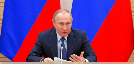 Putin am Donnerstag bei der Diskussion der anstehenden Verfassun