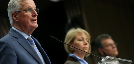 EU-»Brexit«-Chefverhandler Michel Barnier (l.) ist auch Frontman...