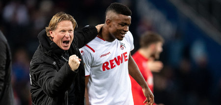 Voll im Soll: »Effzeh«-Trainer Markus Gisdol (l.) und Stürmer Jh...