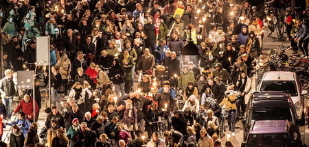 Refugees welcome (zumindest ein paar): Solidaritätsdemonstration