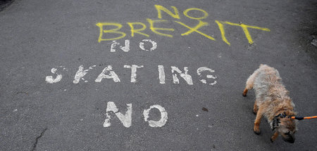 Ein Anti-Brexit-Graffiti in London (5.2.2020)