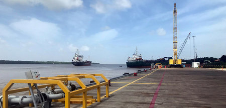 Offshore-Anlage von Exxon Mobil vor dem Fluss Demerara (23.1.202...