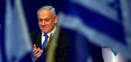 Israels Regierungschef Benjamin Netanjahu am Dienstag nach den e...