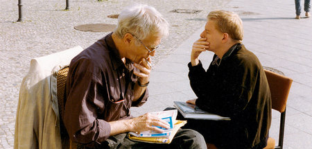 Peter Voigt (26.5.1933–12.3.2015) und Andreas Goldstein während ...