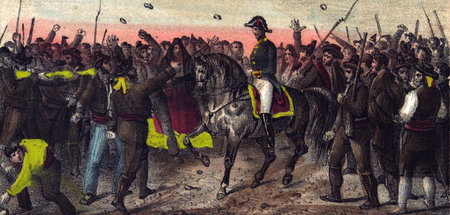 Der Anführer der Liberalen, Rafael del Riego, wird 1823 von Roya...