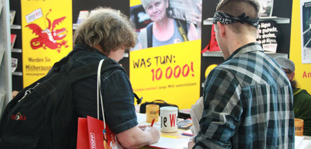 Die Akquise von Probeabos auf der Leipziger Buchmesse muss diese...