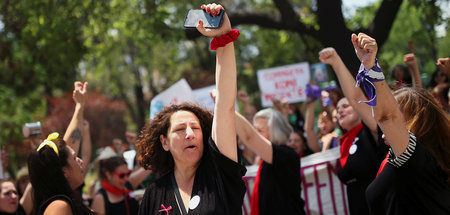 Feministischer Protest in Santiago de Chile (28.1.2020)