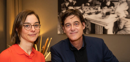 Anna Sauerbrey (l.), Mitglied der Chefredaktion der Berliner Tag... Anna Sauerbrey (l.), Mitglied der Chefredaktion der Berliner Tag...