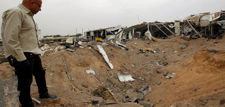 Schäden durch die US-Bombardierung in Kerbala am Freitag Schäden durch die US-Bombardierung in Kerbala am Freitag