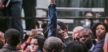 Protest an der Clark Atlanta University in Atlanta, Georgia, geg...