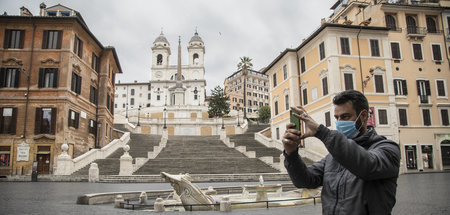 So dürfte man die Spanische Treppe vermutlich noch nie gesehen h...