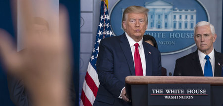 US-Präsident Donald Trump während einer Pressekonferenz im Weiße