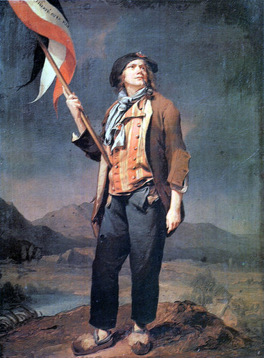 Patriotismus des dritten Standes: der Sänger Chénard in der Klei...