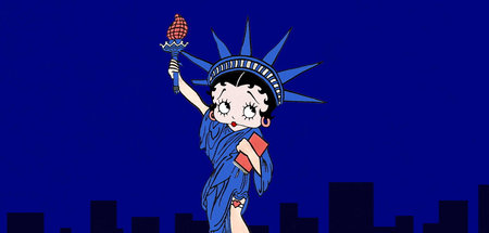 Betty Boop als Freiheitsstatue