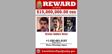 US-Steckbrief mit Angebot von 15 Millionen US-Dollar für Informa...