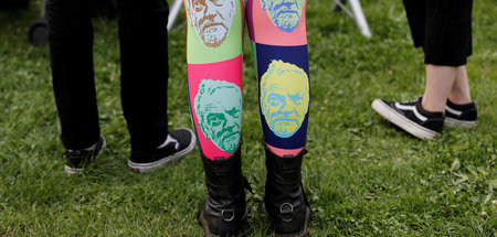 Ikonografische Huldigung: Der scheidende Labour-Vorsitzende Jere...