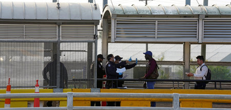 Kontrolle in Matamoros an der US-Grenze zu Mexiko (31.3.2020)