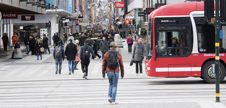 Immer noch viel los: Die Drottninggatan-Queens-Straße in Stockho