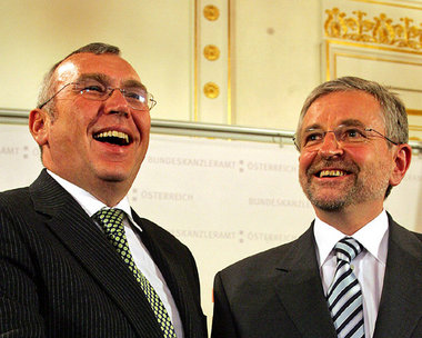 Da reichte es schon lange: Bundeskanzler Alfred Gusenbauer (l.) ... Da reichte es schon lange: Bundeskanzler Alfred Gusenbauer (l.) ...