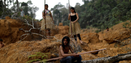 Verstärkter Raubbau. Indigene im Amazonasregenwald auf abgeholzt