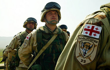 Interventionsbereit: US-trainierte Spezialeinheiten der georgisc...