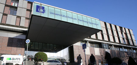 Tatort UKE: Eingangsbereich des Universitätsklinikums Hamburg-Ep...