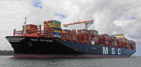 MSC Gulsun: Fährt für Schweizer Reederei unter der Flagge Panama... MSC Gulsun: Fährt für Schweizer Reederei unter der Flagge Panama...