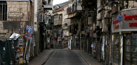 Leere Gassen in Mear Shearim, Jerusalem (31.3.2020) Leere Gassen in Mear Shearim, Jerusalem (31.3.2020)