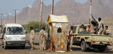 Kontrollpunkt der südjemenitischen Separatisten in Aden (10.12.2...