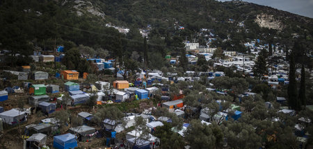Provisorisches Flüchtlingslager auf der Insel Samos (22.2.2020)