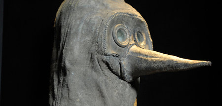 »Gegen den unsichtbaren Feind«: »Pestmaske« mit »Schnabel« zur V... »Gegen den unsichtbaren Feind«: »Pestmaske« mit »Schnabel« zur V...