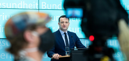 Minister ohne Reich: Jens Spahn (CDU) am 29. April 2020 in Berli...