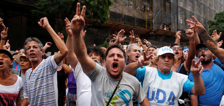Schlagkräftiger Gewerkschaftsbund: Die argentinische CGT unterst...