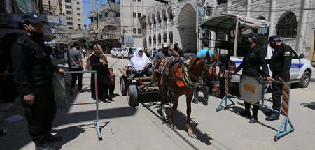 Polizeiposten im südlichen Gazastreifen (23.4.2020) Polizeiposten im südlichen Gazastreifen (23.4.2020)