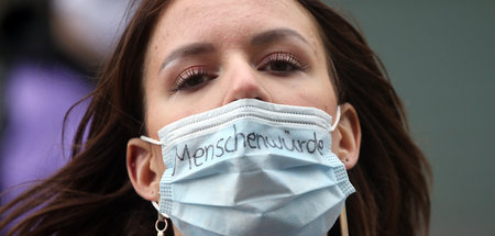 »Gesundheit ohne Profite« lautete die Forderung der Demonstrante...