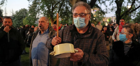 Protest gegen die Regierung am vergangenen Donnerstag vor dem Pr... Protest gegen die Regierung am vergangenen Donnerstag vor dem Pr...