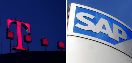 Die beiden IT-Konzerne SAP und Deutsche Telekom wurden mit der E...