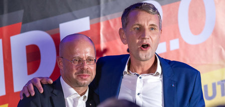 »Flügelmänner«: Andreas Kalbitz (rechts) neben dem Thüringer AfD...