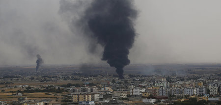 Vor der Besetzung: Die türkischen Streitkräfte bombardierten am ...