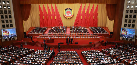 Volles Haus in Chinas Großer Halle des Volkes: Plenarsitzung des...